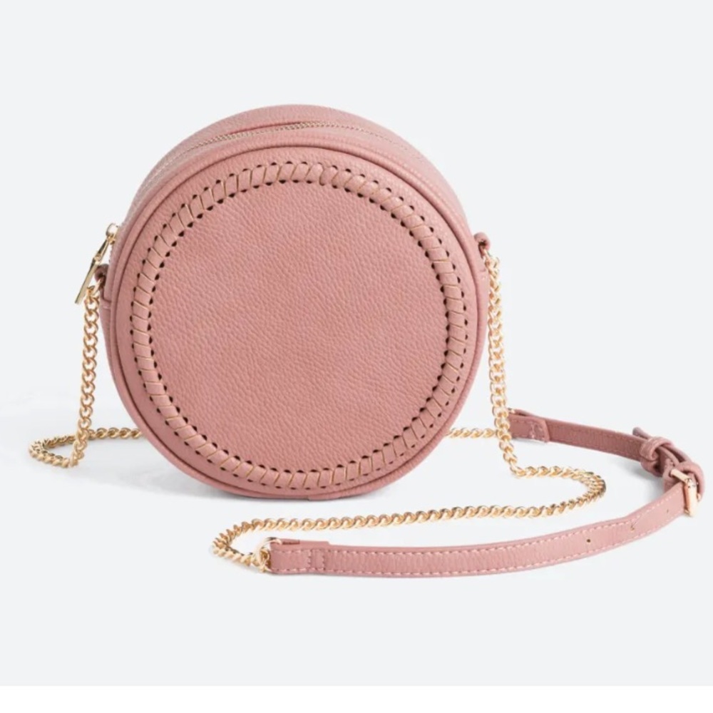 Urban Expressions Kamey Circle Blush Faux Leather Crossbody Purse